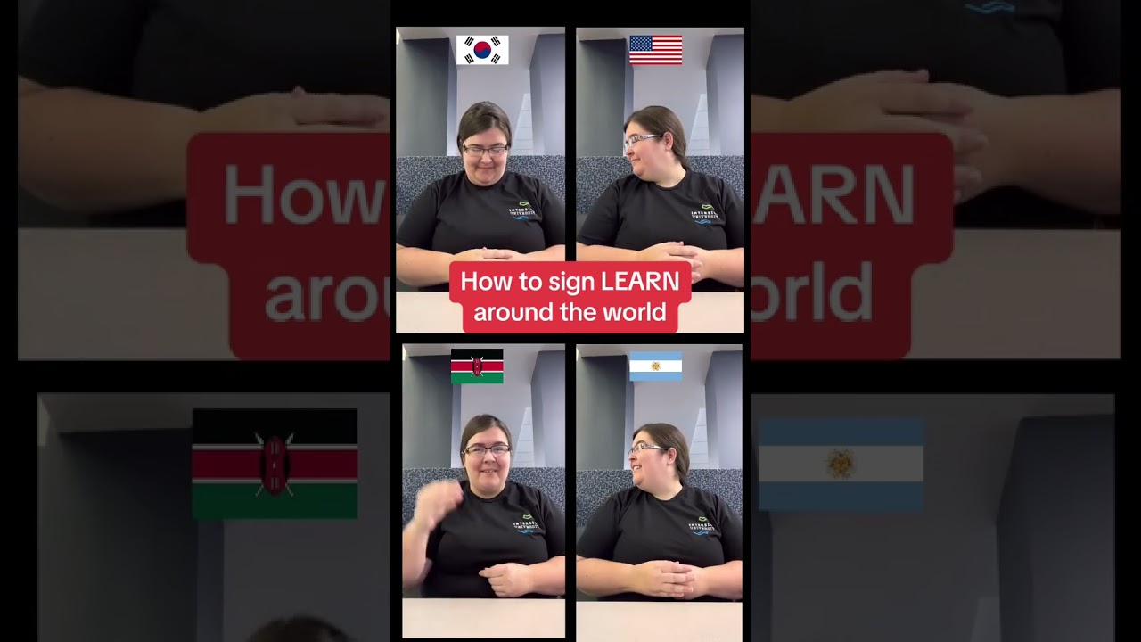 How to sign LEARN in 4 World Sign Languages 
