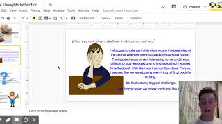 Final Thoughts Reflection - Google Slides