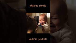Ağlama Bebek,Umut Sende, Yarın Sende  Kedinin Şefkati Kalbe Dokunuyor #KediVeBebek#KalbeDokunanAnlar