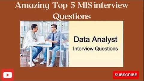 Amazing Top 5 MIS interview Questions. #Excel #VBA and #SQL.