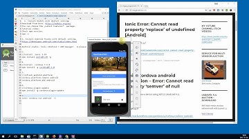 Ionic vlog: Migrating project another pc : Api 24,  semver, replace error