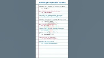 Interesting GK Questions and Answers in English