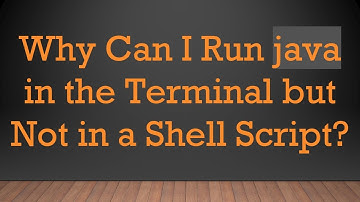 Why Can I Run java in the Terminal but Not in a Shell Script?