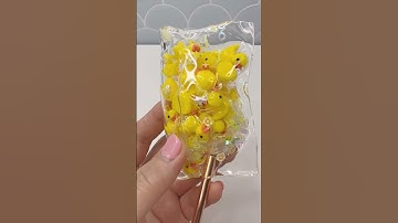 DIY nano tape balloon, i fitted 25 tiny ducks in #diy #nanotape #duck #balloon #craft