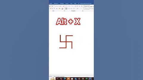 Ms word me  Swastik symbol kaise banaye shortcut key #shorts​ #short​ #ytshort​ #omsymbol​