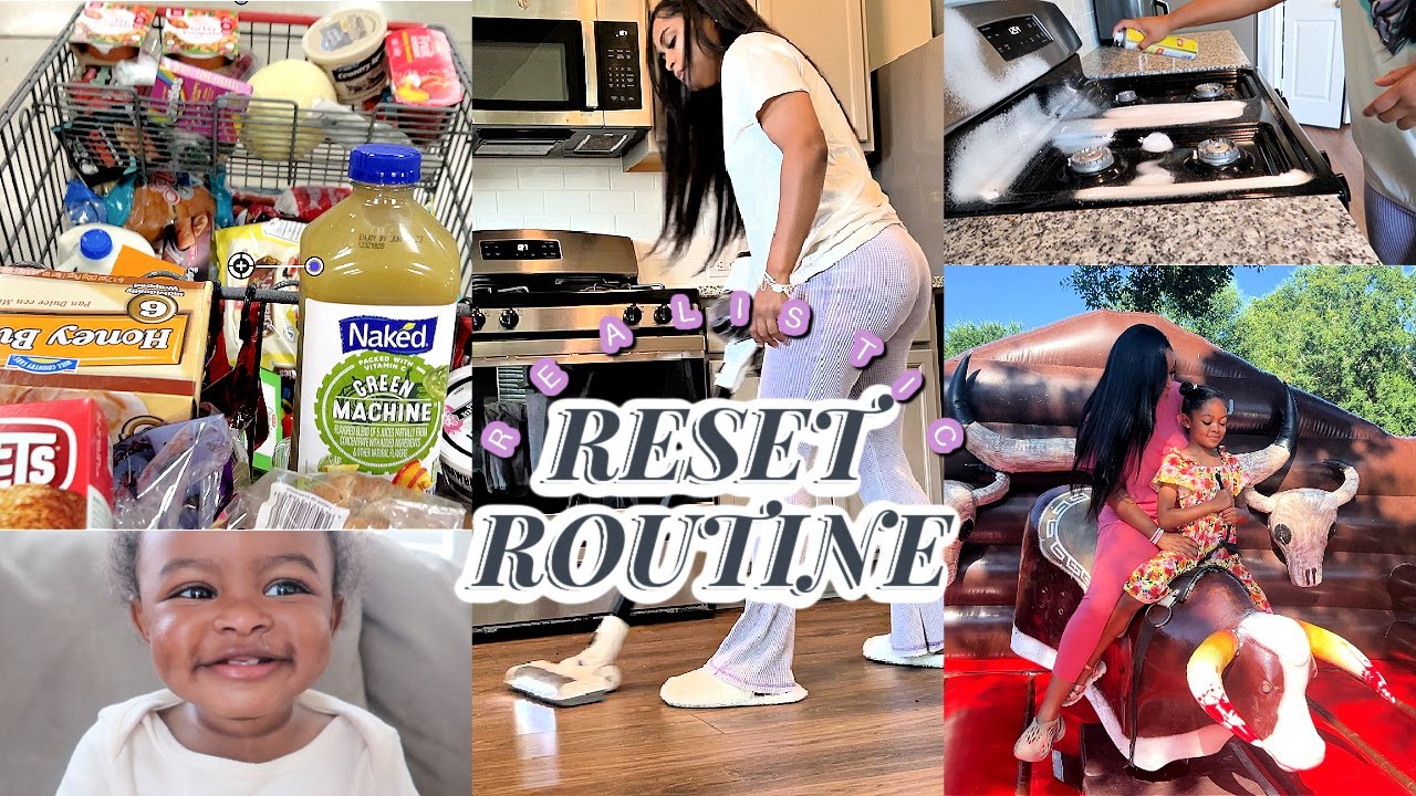 REALISTIC SUNDAY RESET ROUTINE | CLEANING, GROCERY SHOPPING, ORGANIZING ...