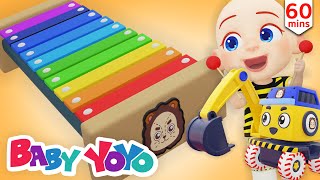 The Colors Song (Rainbow Xylophone) + more nursery rhymes & Kids songs  Baby yoyo