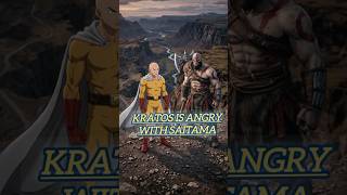 Kratos is angry with Saitama😲.#shortsvideo #viral #saitama #kratos