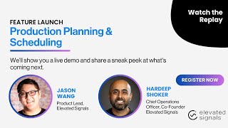 Demo: Introducing Planning and Scheduling