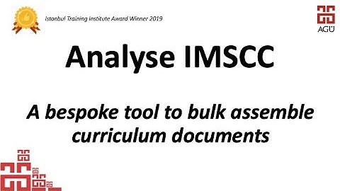 Analyse IMSCC