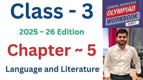 IGKO General Knowledge Olympiad | Class - 3 | C- 5 | Language and Literature  | 2025- 26 EDITION