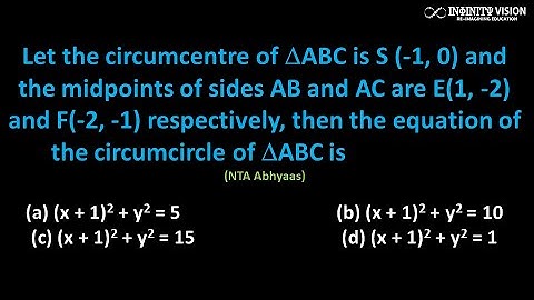 Straight Lines: Equation of circumcircle of triangle ABC