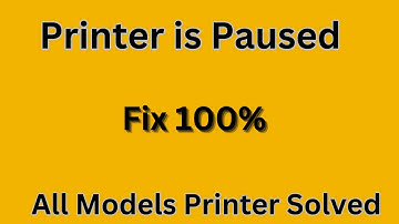 printer paused problem | how to fix printer status is paused