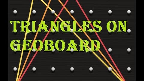 Triangles on geoboard