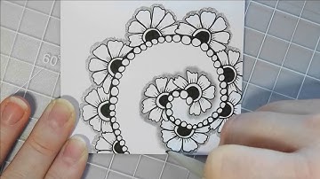 Zentangle Pattern Henna Drum: Easy Zentangle Tutorial - TANGLED TALK #1