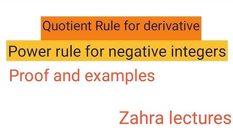 Calculus 1|| Derivative Quotient Rule and Derivative Power Rule (negative integers) in Urdu/ Hindi