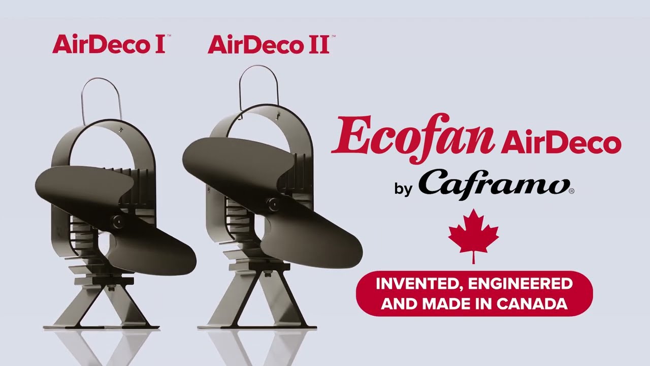 Ecofan AirDeco Heat Powered Stove Fan - Superior Performance, Contemporary  Design - YouTube