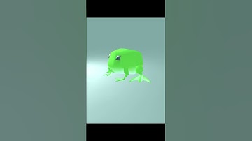 Gouraud Phong Shaded Low Poly Frog Circled by a Point Light