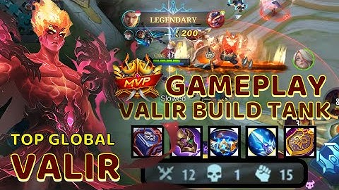 Valir Build Tank! Valir Gameplay Tank | Valir Best Build 2022 | Valir Build Tank Top 1 Global - MLBB