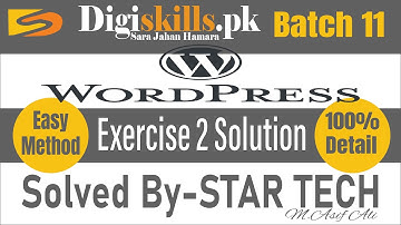 Digiskills WordPress hand on Exercise 2 Batch 11 | WordPress Exercise 2 batch 11 | WordPress Exe 2