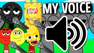 SPRUNKI OREO, LAYS, M&Ms, PRINGLES BUT WITH MY VOICE 😂