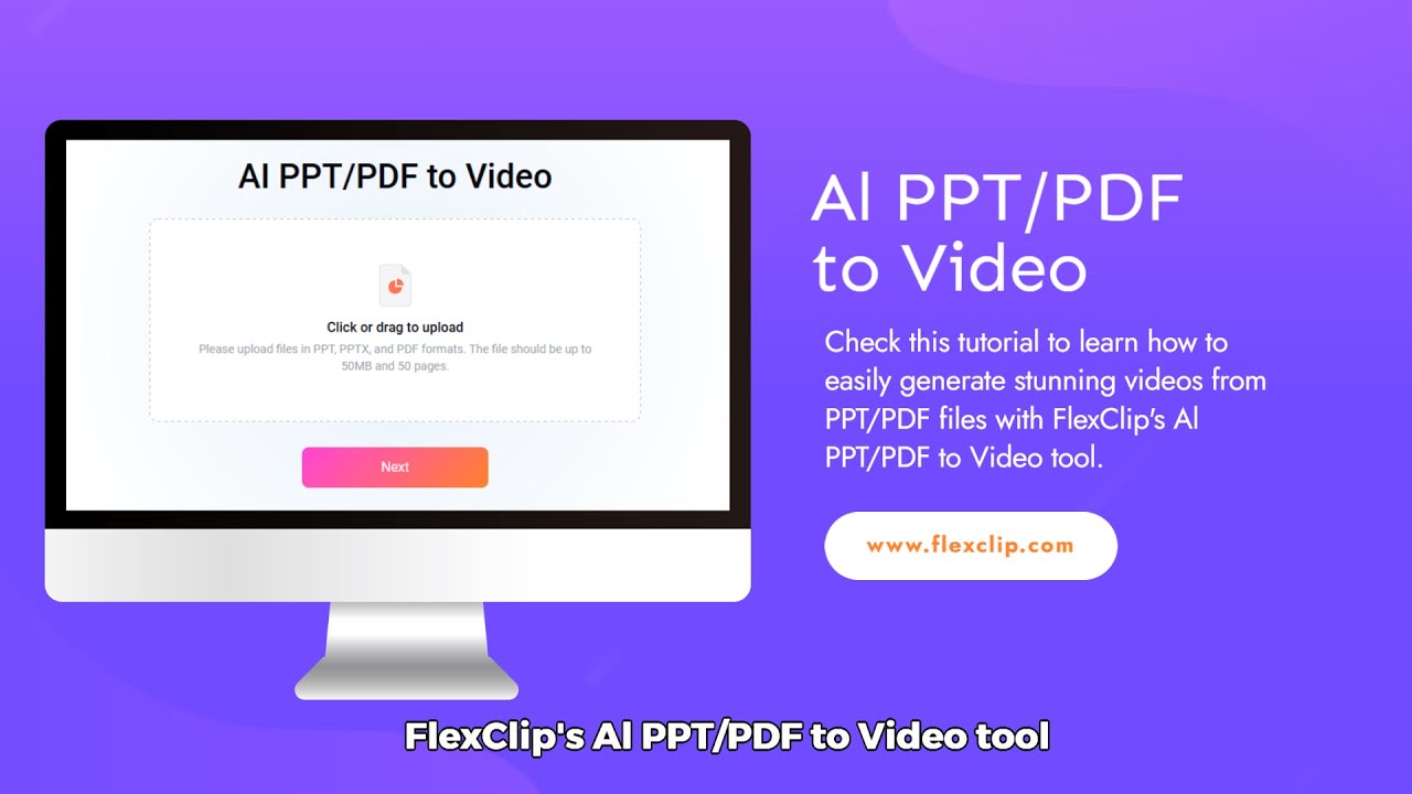 How to Use FlexClip's Al PPT/PDF to Video Tool