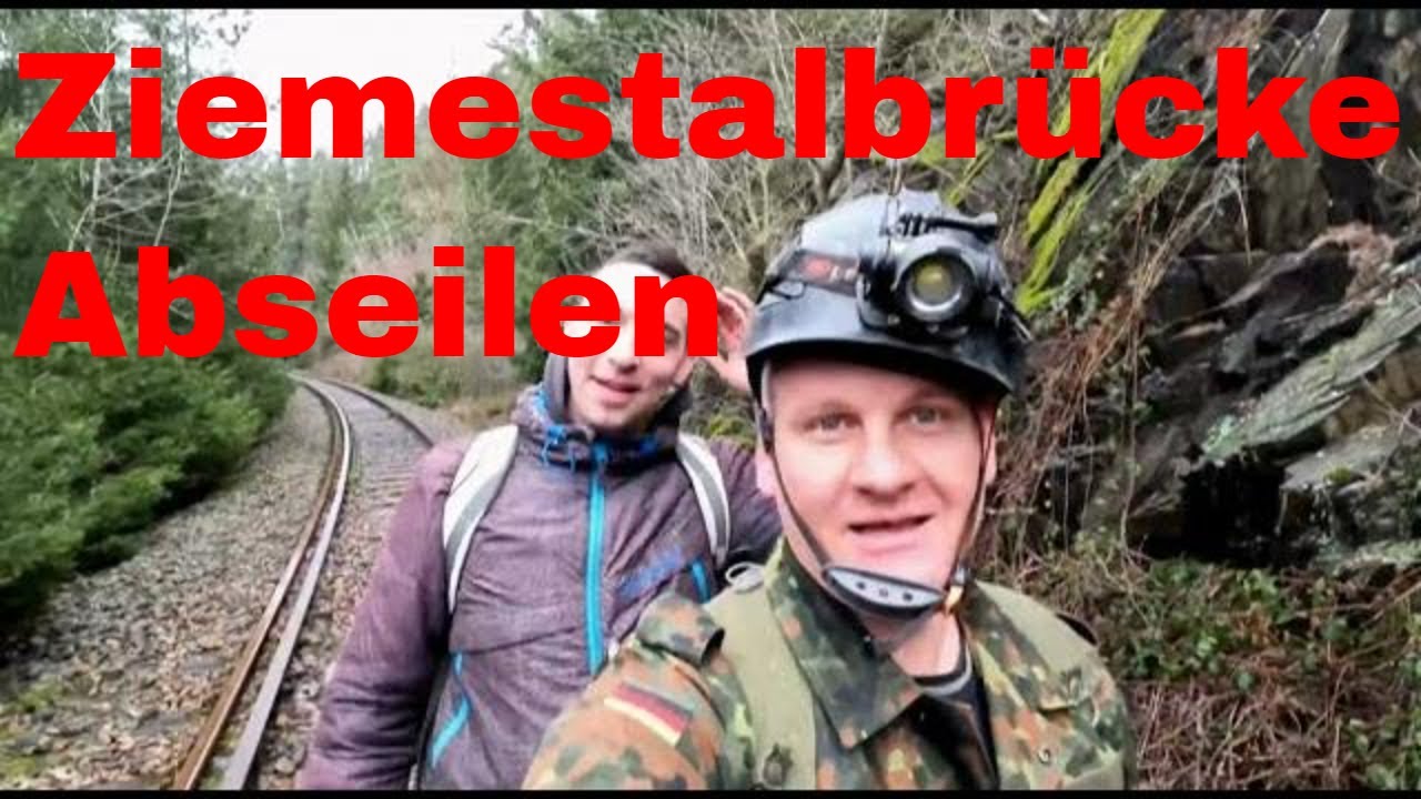 Abseilen an Ziemestalbrücke Geocaching T5  climb bridge