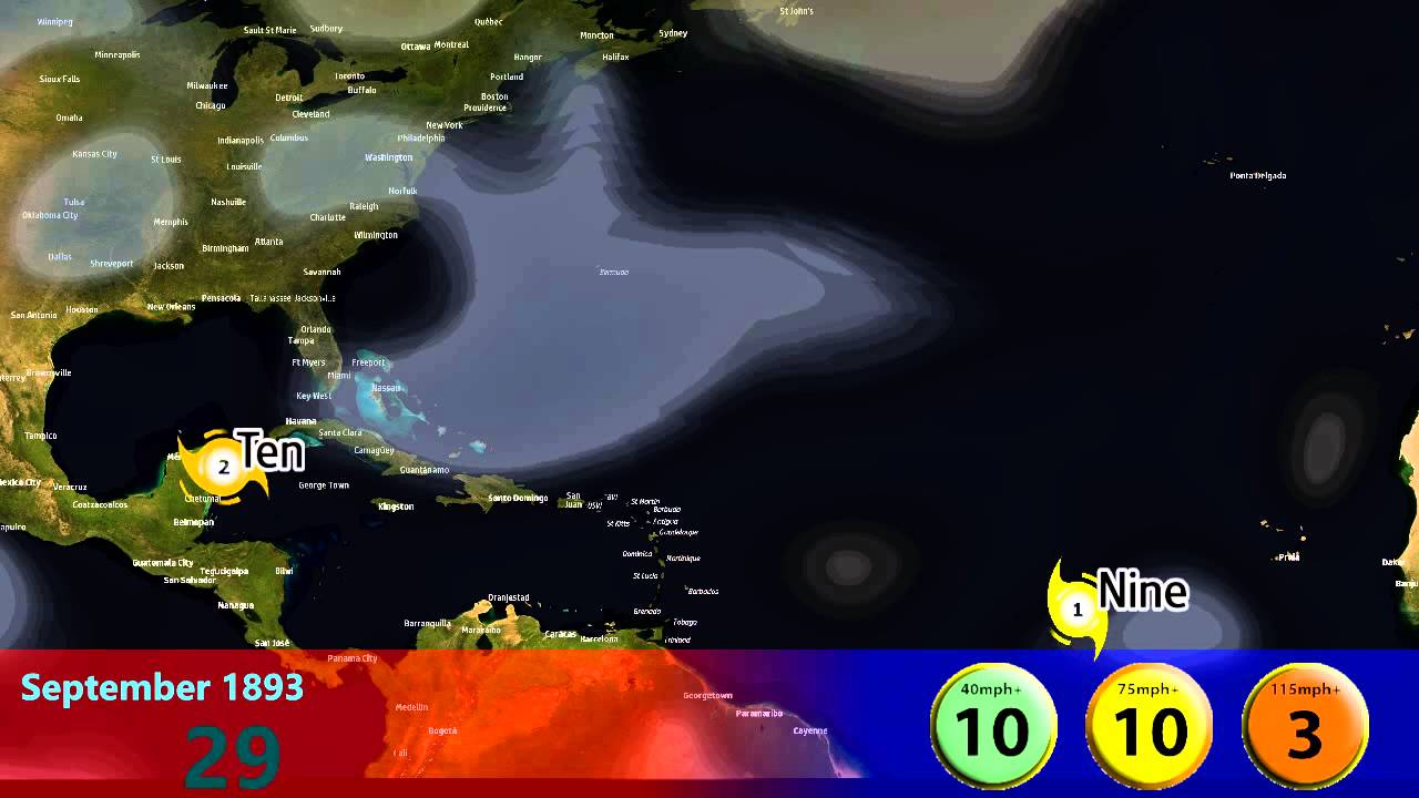 1893 Atlantic Hurricane Season Animation observation ps4