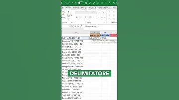 Excel Tutorial: dividere il testo in più colonne