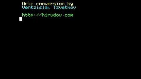 Microwave song from Star Wars bar scene, performed by Oric Atmos retro computer