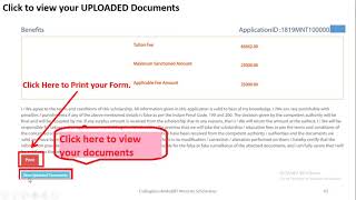 4 Print and Upload Scholarship form view MahaDBT | Hindi 4 Print and Upload Scholarship form view MahaDBT | Hindi