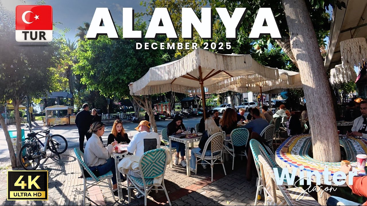 Alanya Cable Car, Cleopatra Beach and Damlatas Tour | Antalya Turkey | December 9, 2025 [4K HD] ☀️