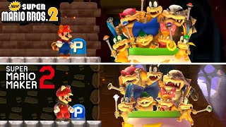 New Super Mario Bros 2 Final Castle Recreated in Super Mario Maker 2