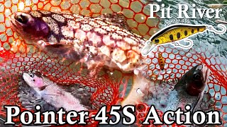 ルアー・フライ K1992 Pointer 45S action at Pit River【BFS Trout Fishing】 - YouTube