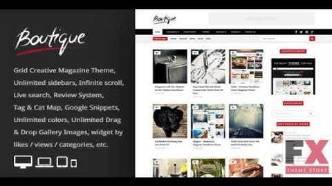 Preview Boutique Grid Creative Magazine WordPress Theme TFor