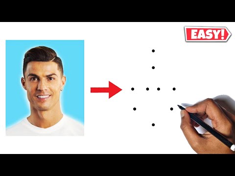 Cristiano Ronaldo Drawing Easy | FIFA World Cup 2022 | How To Draw Cristiano Ronaldo Face From Dots