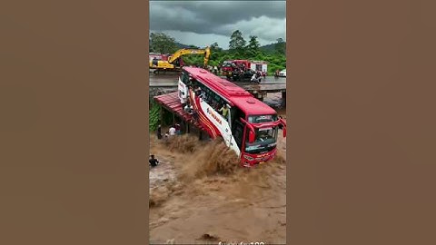 Terrifying Bus Rescue on Collapsing Bridge | Intense Flood Disaster Simulation