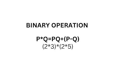 Binary operation