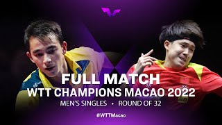 FULL MATCH | Hugo CALDERANO vs WANG Chuqin | MS R32 | WTT Champions Macao 2022
