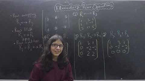 A-Level Linear Algebra #5: Elementary Row Operations