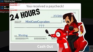 roblox:  working for 24 hours in bloxburg!! | grace k ✧