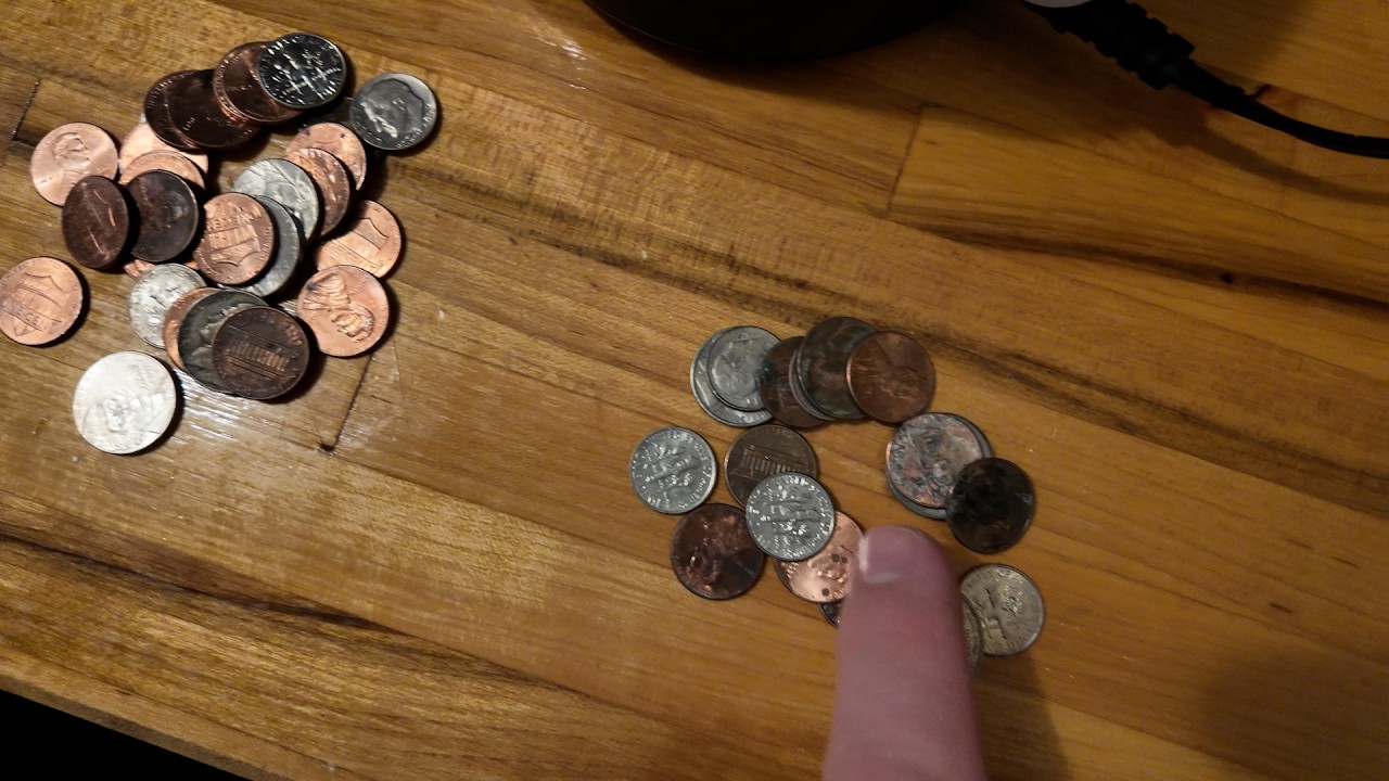 Cleaning coins with Evo Dyne Ultrasonic Jewelry Cleaning Solution