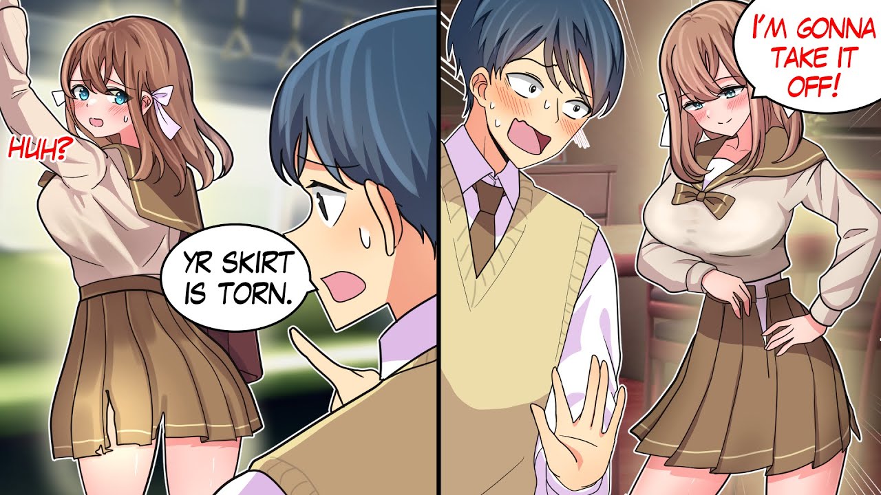 Saved a Girl with a Ripped Skirt, Then She Started Taking It Off!