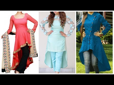 fish-cut-suit-design-ideas,asymmetrical-kurti-designs,high-low-dress-outfit-ideas