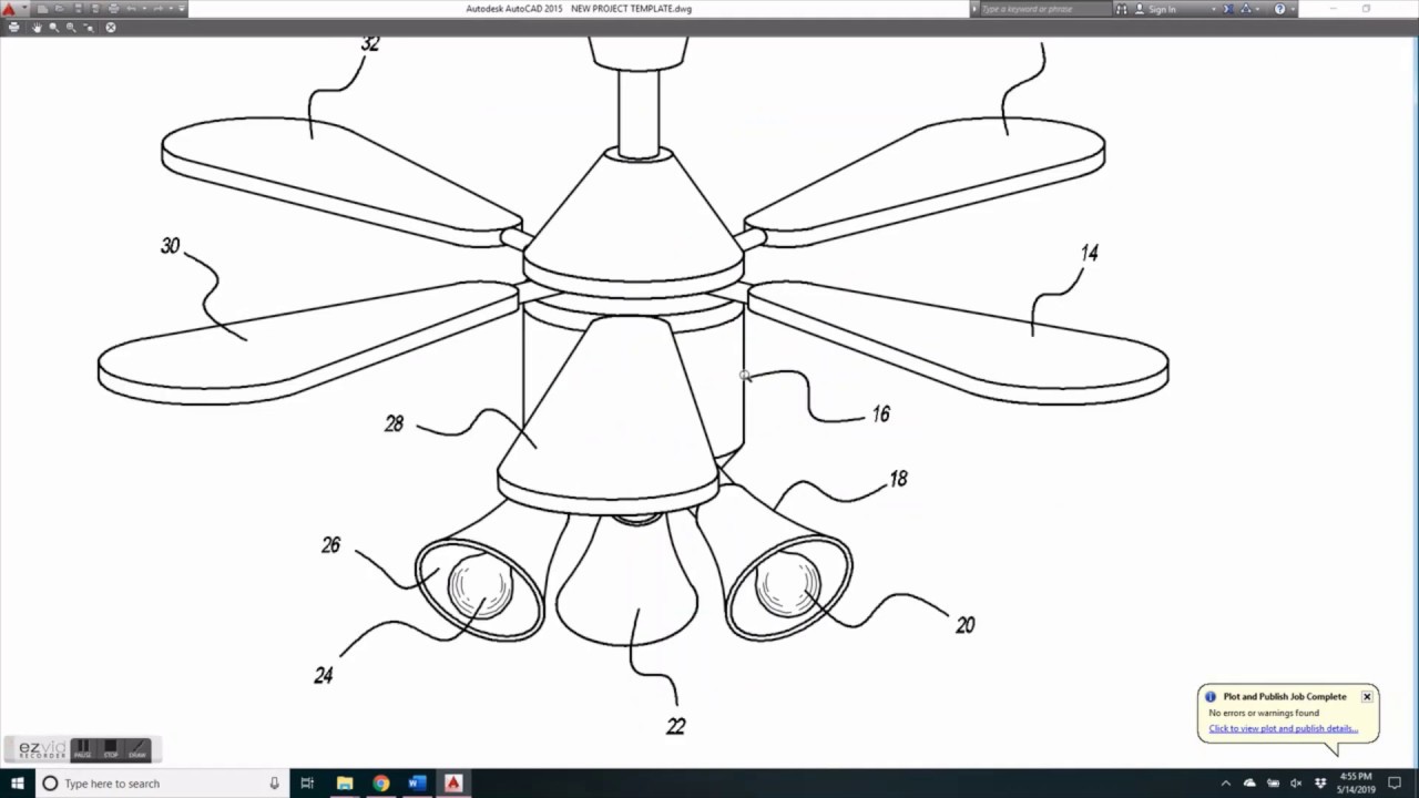 ASCADEX COM   CEILING FAN PATENT DRAWING