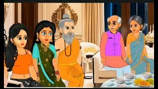 4 Hindi cartoon stories # saas bahu ki gar garasti