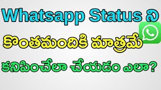 How To Hide My WhatsApp Status From Some Contacts in Telugu