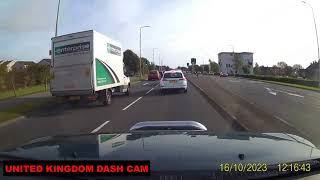 THE DRIVER OF THE ENTERPRISE HIRE VAN CUT'S UP CAMERA CAR DRIVER