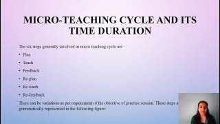PROCEDURE AND CYCLE OF MICROTEACHING