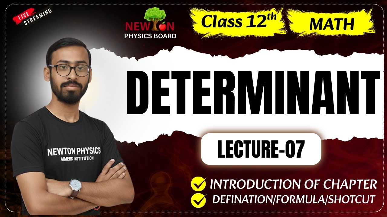 Vzwt Math Lecture-07|| Chapter 04 Determinant ||12th Mathematics Bihar Board 2027 ...